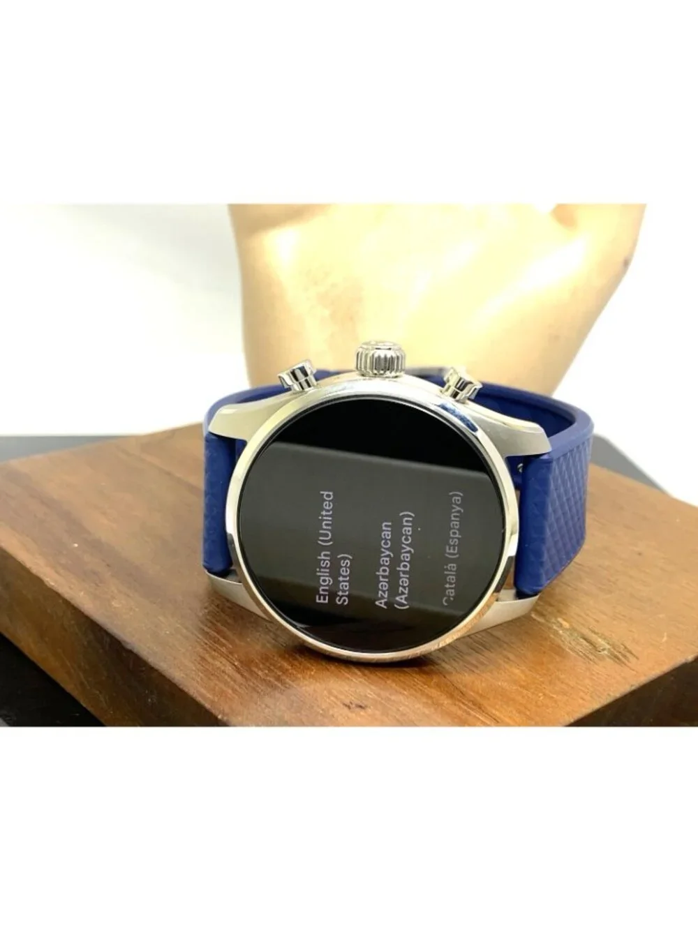 Montblanc Summit 3 Men's Watch Smartwatch Titanium Case Blue Rubber Strap 42mm